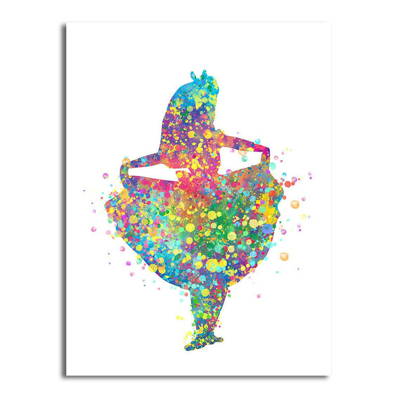 Kids Style Dancer Canvas Art Multicolored Textured Wall Decoration for Living Room - Clearhalo - 'Arts' - 'Canvas Art' - 1652630