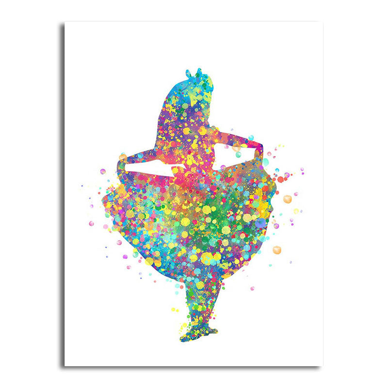 Kids Style Dancer Canvas Art Multicolored Textured Wall Decoration for Living Room Clearhalo 'Arts' 'Canvas Art' 1652630