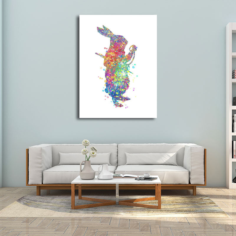 Kids Style Dancer Canvas Art Multicolored Textured Wall Decoration for Living Room - Clearhalo - 'Arts' - 'Canvas Art' - 1652633