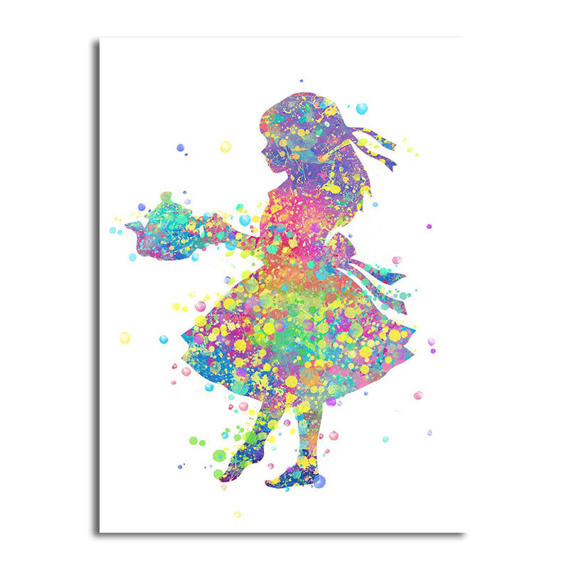 Kids Style Dancer Canvas Art Multicolored Textured Wall Decoration for Living Room - Clearhalo - 'Arts' - 'Canvas Art' - 1652638