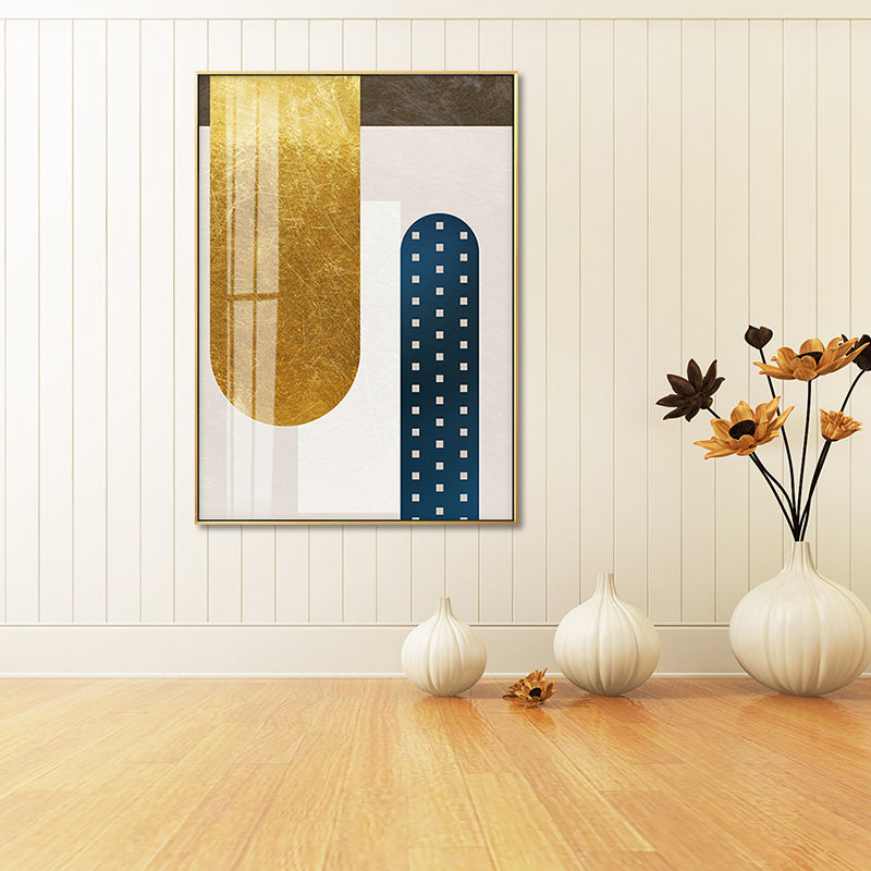 Geometry Canvas Print for Living Room Abstract Wall Art in Dark Color, Textured White Design 1 Clearhalo 'Arts' 'Canvas Art' 1652694