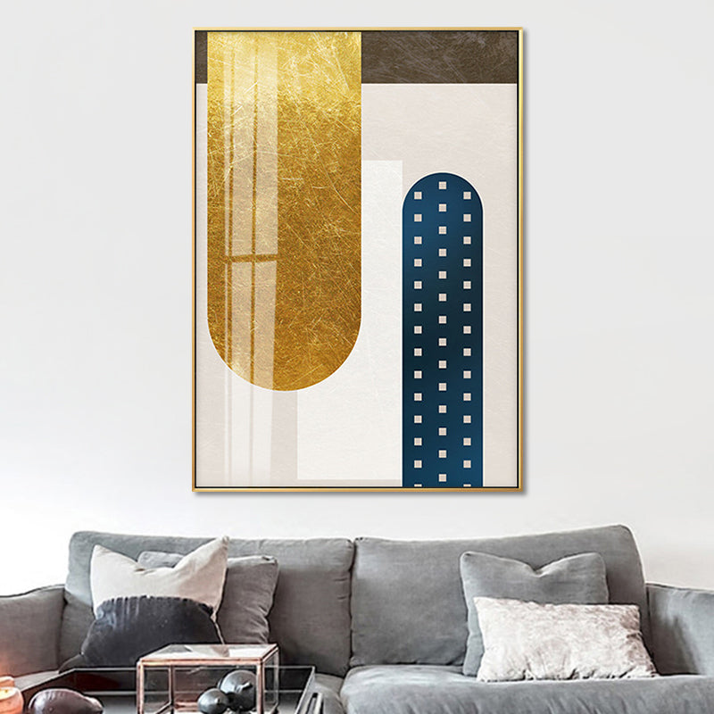 Geometry Canvas Print for Living Room Abstract Wall Art in Dark Color, Textured Clearhalo 'Arts' 'Canvas Art' 1652695