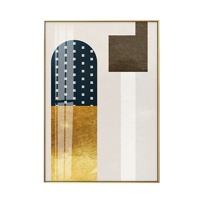 Geometry Canvas Print for Living Room Abstract Wall Art in Dark Color, Textured Clearhalo 'Arts' 'Canvas Art' 1652710