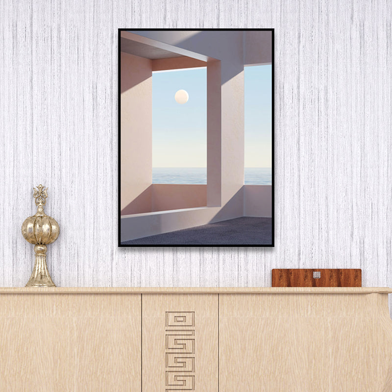 Nordic Landscape Canvas Print Pastel Color Dining Room Wall Art Decor, Multiple Sizes Clearhalo 'Arts' 'Canvas Art' 1652731