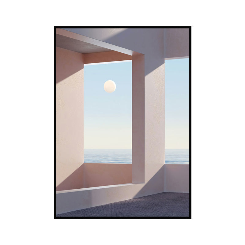 Nordic Landscape Canvas Print Pastel Color Dining Room Wall Art Decor, Multiple Sizes Clearhalo 'Arts' 'Canvas Art' 1652733