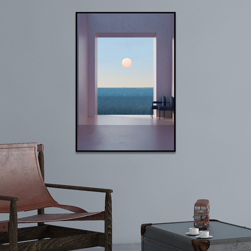 Nordic Landscape Canvas Print Pastel Color Dining Room Wall Art Decor, Multiple Sizes Clearhalo 'Arts' 'Canvas Art' 1652735