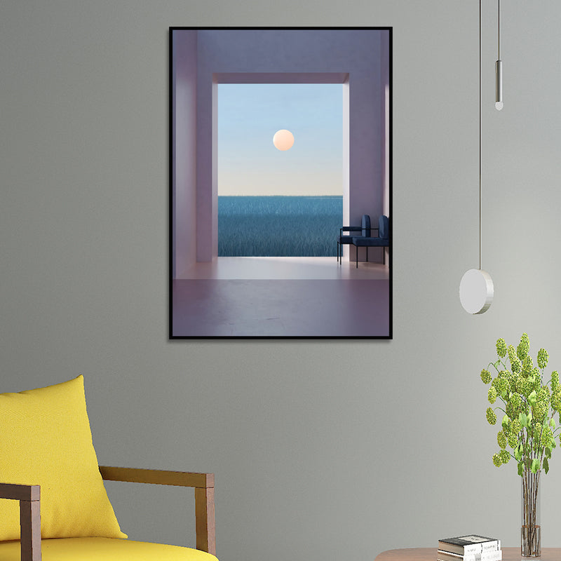 Nordic Landscape Canvas Print Pastel Color Dining Room Wall Art Decor, Multiple Sizes Clearhalo 'Arts' 'Canvas Art' 1652736