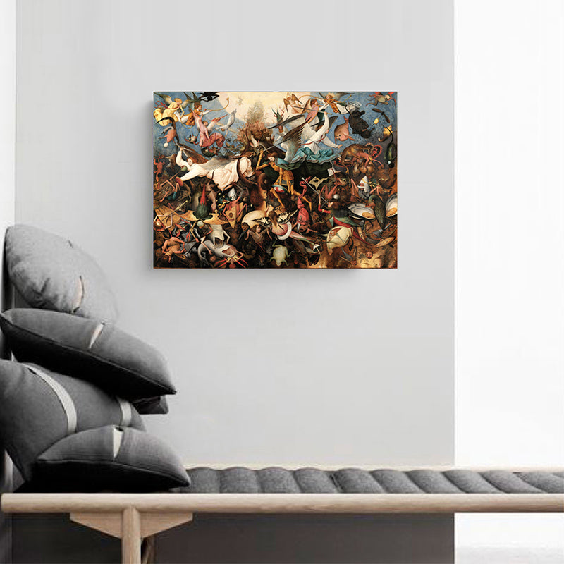 Brown Religion Canvas Bruegel Fall of the Rebel Angels Traditional Textured Wall Art Clearhalo 'Arts' 'Canvas Art' 1652753