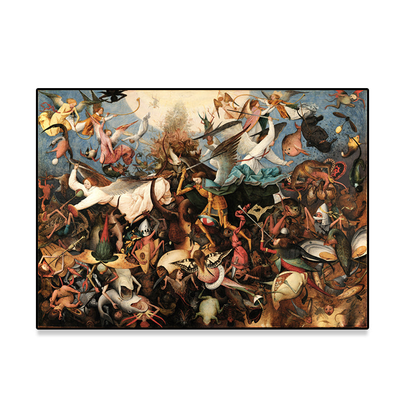 Brown Religion Canvas Bruegel Fall of the Rebel Angels Traditional Textured Wall Art Clearhalo 'Arts' 'Canvas Art' 1652754