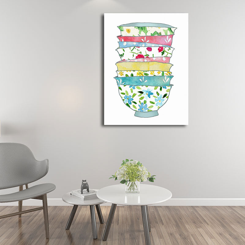 Blue Utensils Canvas Art Kitchenware Nordic Textured Wall Decoration for Dining Room Clearhalo 'Arts' 'Canvas Art' 1652774