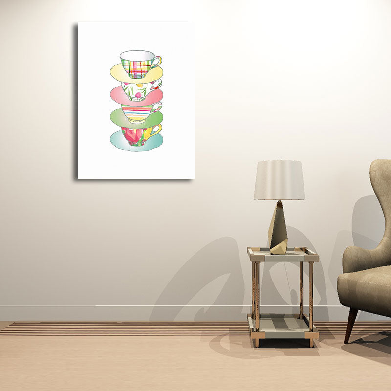 Blue Utensils Canvas Art Kitchenware Nordic Textured Wall Decoration for Dining Room Clearhalo 'Arts' 'Canvas Art' 1652787