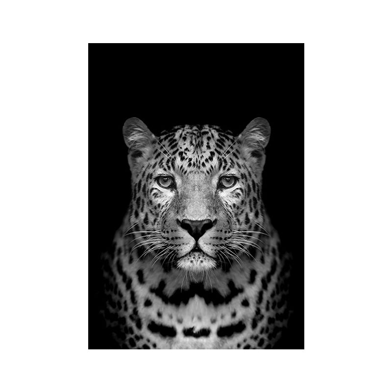 Leopard Wall Decor Contemporary Canvas Wall Art in Dark Color for Living Room Clearhalo 'Art Gallery' 'Canvas Art' 'Contemporary Art Gallery' 'Modern' Arts' 1652792