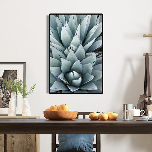 Modern Botanic Aloe Vera Canvas Print Pastel Color Textured Wall Art for Room Green Clearhalo 'Art Gallery' 'Canvas Art' 'Contemporary Art Gallery' 'Modern' Arts' 1652807