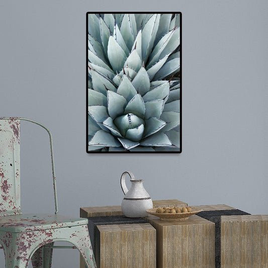 Modern Botanic Aloe Vera Canvas Print Pastel Color Textured Wall Art for Room Clearhalo 'Art Gallery' 'Canvas Art' 'Contemporary Art Gallery' 'Modern' Arts' 1652809