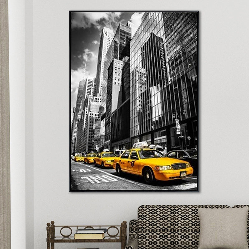 Grey City Traffic Canvas Print Decorative Wall Art Decor for Living Room, Multiple Sizes Grey Design 3 Clearhalo 'Art Gallery' 'Canvas Art' 'Contemporary Art Gallery' 'Modern' Arts' 1652861
