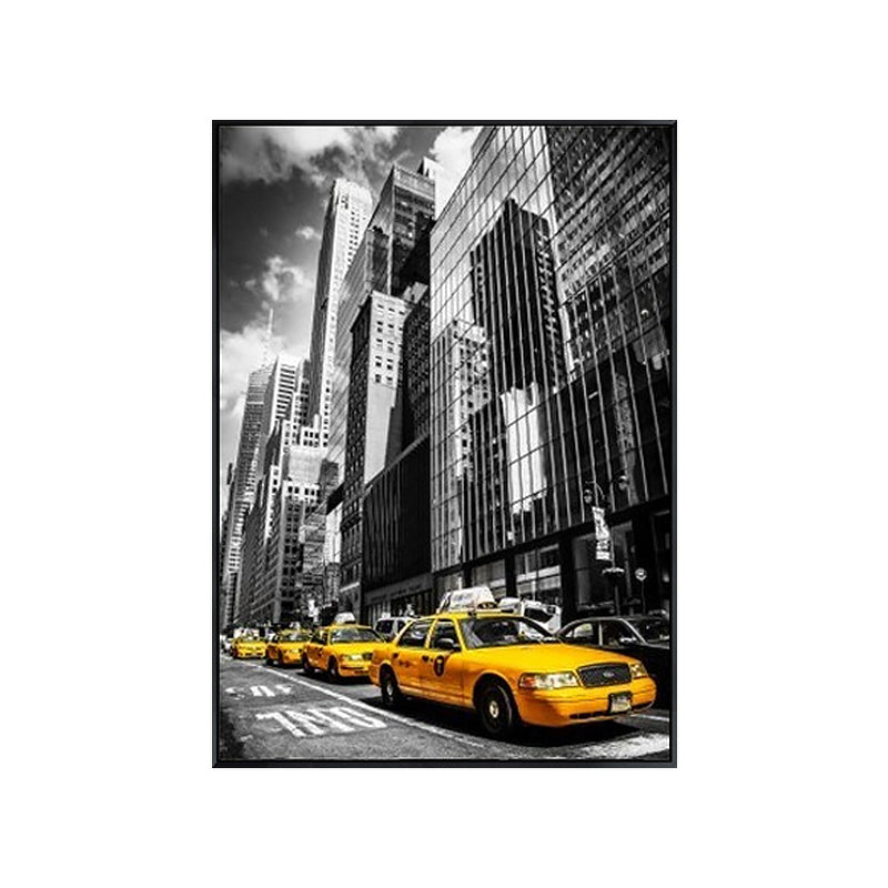 Grey City Traffic Canvas Print Decorative Wall Art Decor for Living Room, Multiple Sizes Clearhalo 'Art Gallery' 'Canvas Art' 'Contemporary Art Gallery' 'Modern' Arts' 1652864