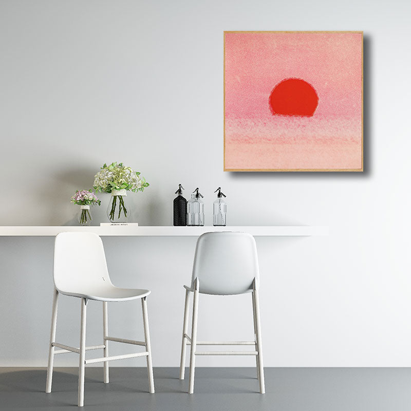 Light Color Sunrise Canvas Textured Kids Style Children's Bedroom Wall Art Print Clearhalo 'Art Gallery' 'Canvas Art' 'Kids' Arts' 1652916