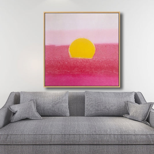 Light Color Sunrise Canvas Textured Kids Style Children's Bedroom Wall Art Print Clearhalo 'Art Gallery' 'Canvas Art' 'Kids' Arts' 1652920