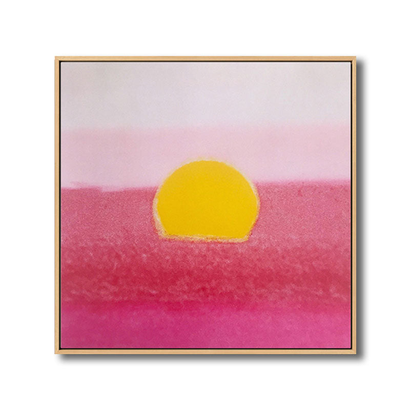 Light Color Sunrise Canvas Textured Kids Style Children's Bedroom Wall Art Print Clearhalo 'Art Gallery' 'Canvas Art' 'Kids' Arts' 1652922