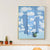 Blue Curtain and Sky Painting Textured Contemporary Style Boys Bedroom Wall Decor Blue Clearhalo 'Art Gallery' 'Canvas Art' 'Contemporary Art Gallery' 'Modern' Arts' 1652960