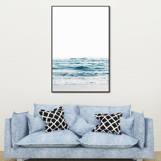 Ocean Waves Print Wall Art Modern Enchanting Seascape Canvas in Light Color for Room Clearhalo 'Art Gallery' 'Canvas Art' 'Contemporary Art Gallery' 'Modern' Arts' 1653038
