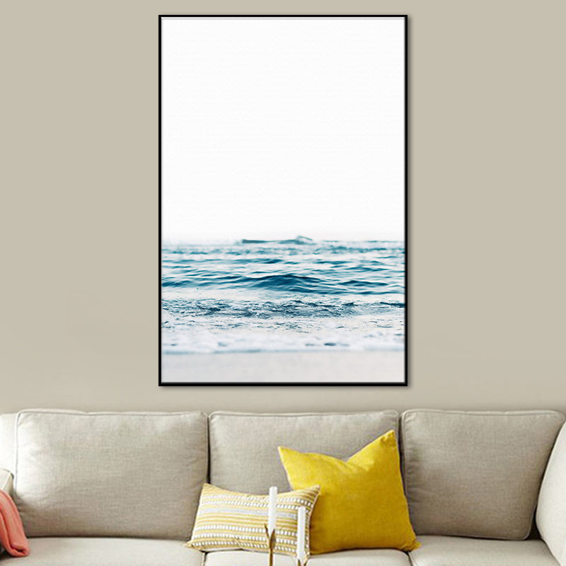 Ocean Waves Print Wall Art Modern Enchanting Seascape Canvas in Light Color for Room Clearhalo 'Art Gallery' 'Canvas Art' 'Contemporary Art Gallery' 'Modern' Arts' 1653039