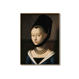 Ancient Hat Maiden Painting Black Kitchen Backsplash Wall Art Print, Multiple Sizes Clearhalo 'Arts' 'Canvas Art' 1653097