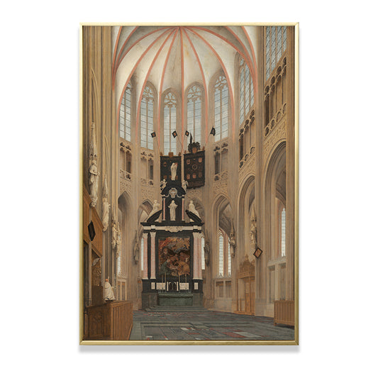 Cathedral Inside View Art Stampa Global Inspird Textured Living Room Decoration