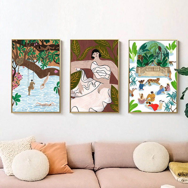 Childrens Art Amusement Park Painting Canvas Textured Colorful Wall Decor for Home Red Clearhalo 'Art Gallery' 'Canvas Art' 'Kids' Arts' 1653134