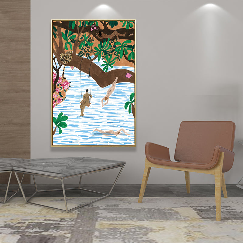 Childrens Art Amusement Park Painting Canvas Textured Colorful Wall Decor for Home Clearhalo 'Art Gallery' 'Canvas Art' 'Kids' Arts' 1653148