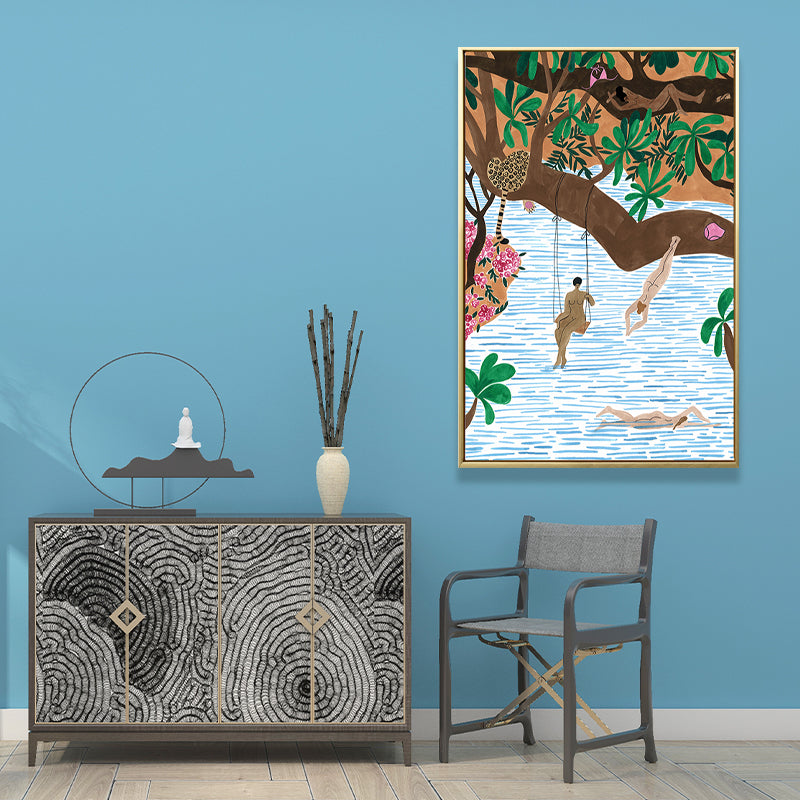 Childrens Art Amusement Park Painting Canvas Textured Colorful Wall Decor for Home Clearhalo 'Art Gallery' 'Canvas Art' 'Kids' Arts' 1653149