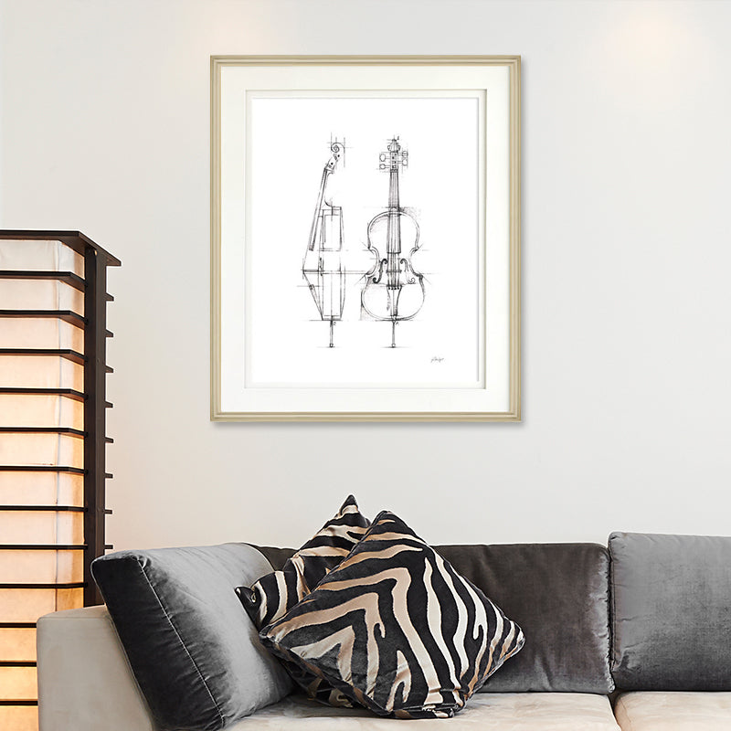 Minimalism Style Canvas White Pencil Musical Instruments Wall Art, Multiple Sizes White Design 1 Clearhalo 'Art Gallery' 'Canvas Art' 'Contemporary Art Gallery' 'Contemporary Art' 'Minimalism' 'Minimalist Art Gallery' 'Scandinavian' Arts' 1653224