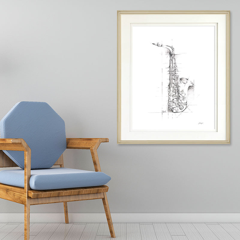 Minimalism Style Canvas White Pencil Musical Instruments Wall Art, Multiple Sizes Clearhalo 'Art Gallery' 'Canvas Art' 'Contemporary Art Gallery' 'Contemporary Art' 'Minimalism' 'Minimalist Art Gallery' 'Scandinavian' Arts' 1653234