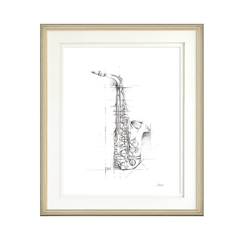 Minimalism Style Canvas White Pencil Musical Instruments Wall Art, Multiple Sizes Clearhalo 'Art Gallery' 'Canvas Art' 'Contemporary Art Gallery' 'Contemporary Art' 'Minimalism' 'Minimalist Art Gallery' 'Scandinavian' Arts' 1653235