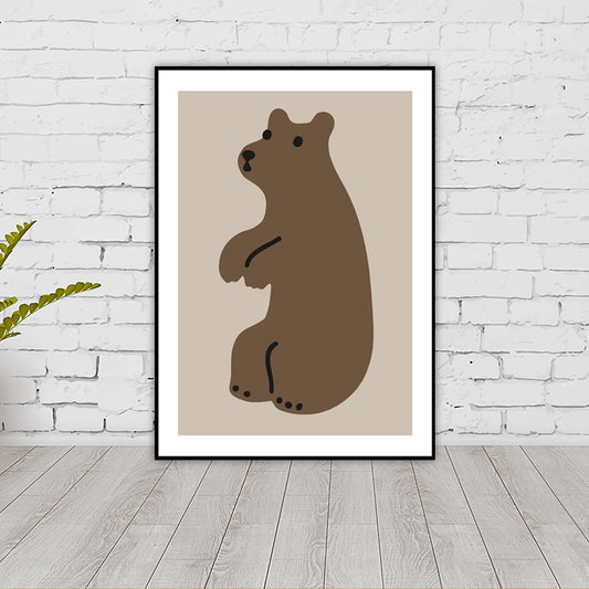 Wild Animal Wall Art Decor Cartoon Canvas Painting in Soft Color for Living Room Clearhalo 'Art Gallery' 'Canvas Art' 'Kids' Arts' 1653241