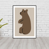 Wild Animal Wall Art Decor Cartoon Canvas Painting in Soft Color for Living Room Clearhalo 'Art Gallery' 'Canvas Art' 'Kids' Arts' 1653241