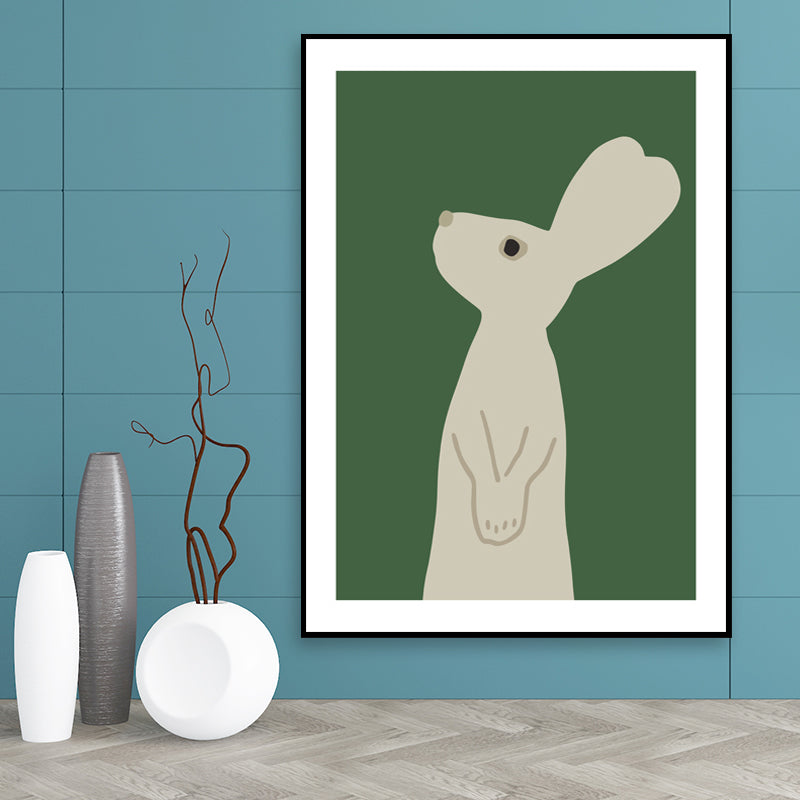 Wild Animal Wall Art Decor Cartoon Canvas Painting in Soft Color for Living Room Clearhalo 'Art Gallery' 'Canvas Art' 'Kids' Arts' 1653248