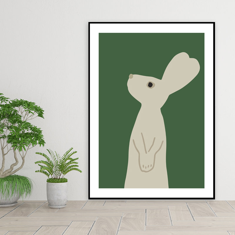 Wild Animal Wall Art Decor Cartoon Canvas Painting in Soft Color for Living Room Clearhalo 'Art Gallery' 'Canvas Art' 'Kids' Arts' 1653249