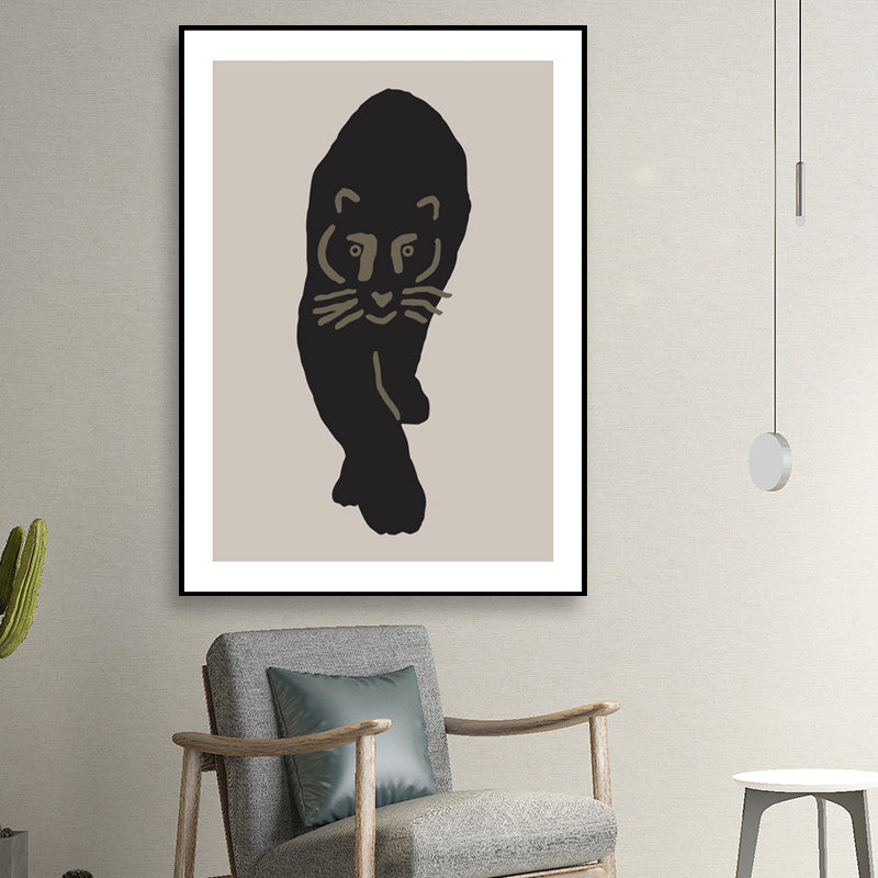 Wild Animal Wall Art Decor Cartoon Canvas Painting in Soft Color for Living Room Clearhalo 'Art Gallery' 'Canvas Art' 'Kids' Arts' 1653252