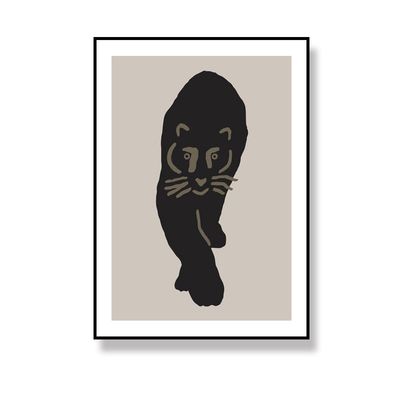 Wild Animal Wall Art Decor Cartoon Canvas Painting in Soft Color for Living Room Clearhalo 'Art Gallery' 'Canvas Art' 'Kids' Arts' 1653254