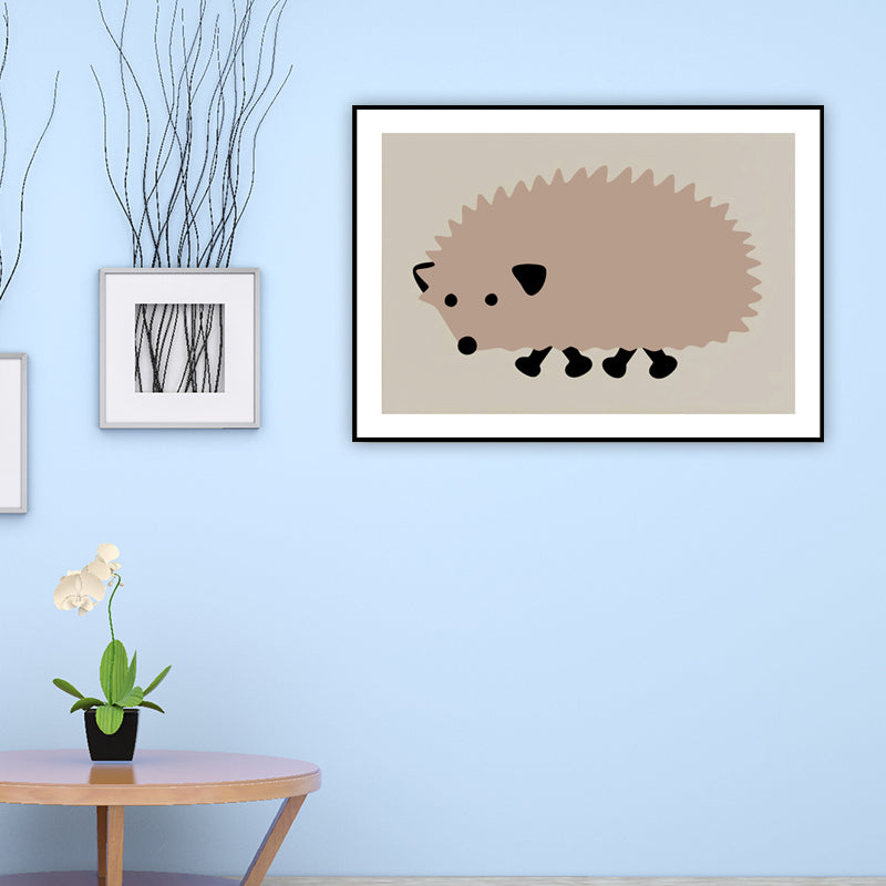 Wild Animal Wall Art Decor Cartoon Canvas Painting in Soft Color for Living Room Clearhalo 'Art Gallery' 'Canvas Art' 'Kids' Arts' 1653256