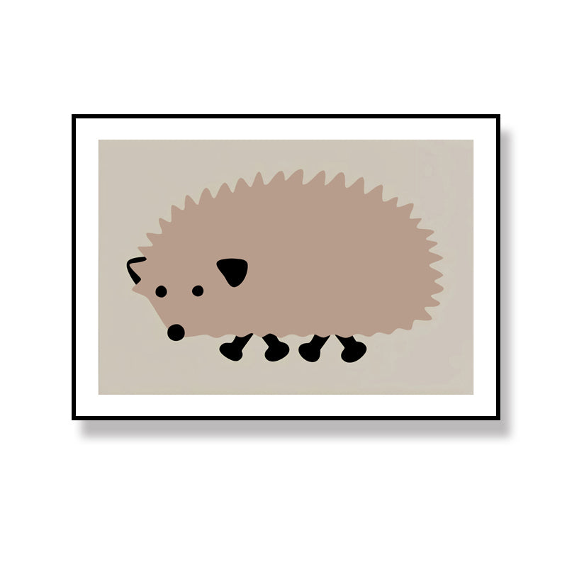 Wild Animal Wall Art Decor Cartoon Canvas Painting in Soft Color for Living Room Clearhalo 'Art Gallery' 'Canvas Art' 'Kids' Arts' 1653258