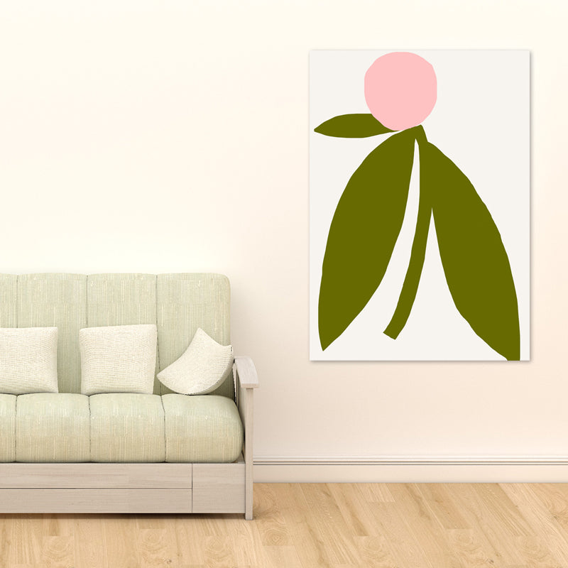 Illustration Botany Wall Art Print Cartoon Canvas Painting in Dark Color for Bedroom Clearhalo 'Art Gallery' 'Canvas Art' 'Kids' Arts' 1653262
