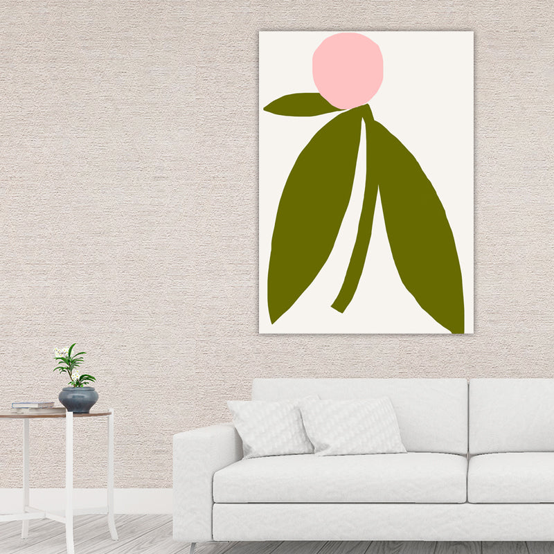 Illustration Botany Wall Art Print Cartoon Canvas Painting in Dark Color for Bedroom Clearhalo 'Art Gallery' 'Canvas Art' 'Kids' Arts' 1653264