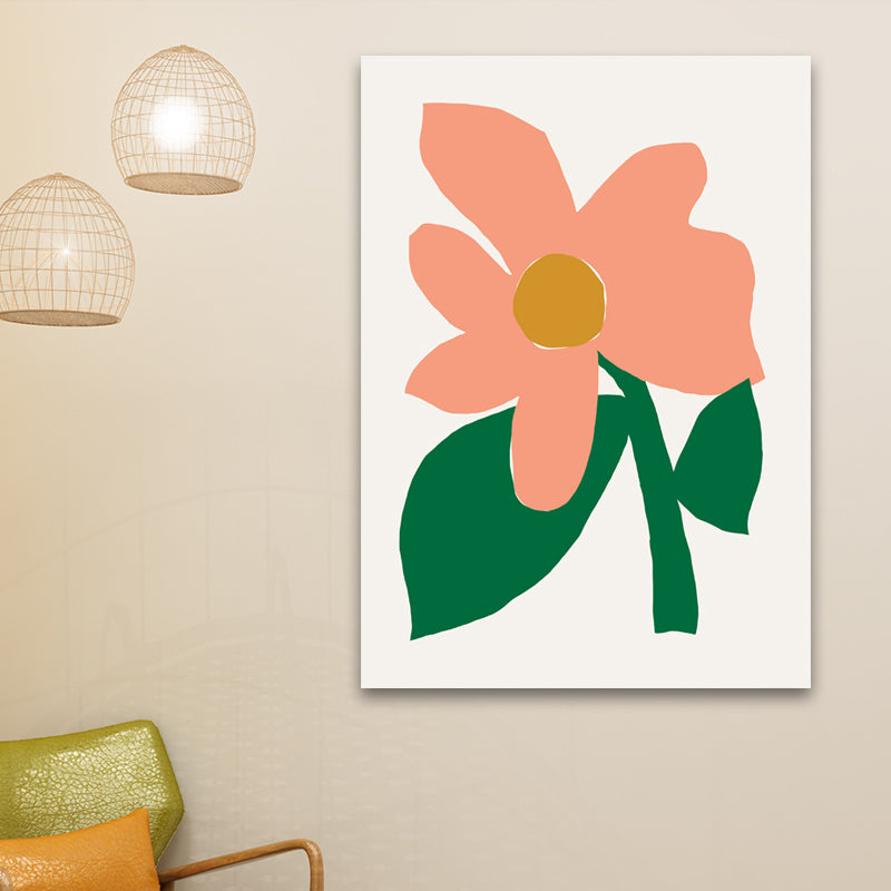 Illustration Botany Wall Art Print Cartoon Canvas Painting in Dark Color for Bedroom Clearhalo 'Art Gallery' 'Canvas Art' 'Kids' Arts' 1653271