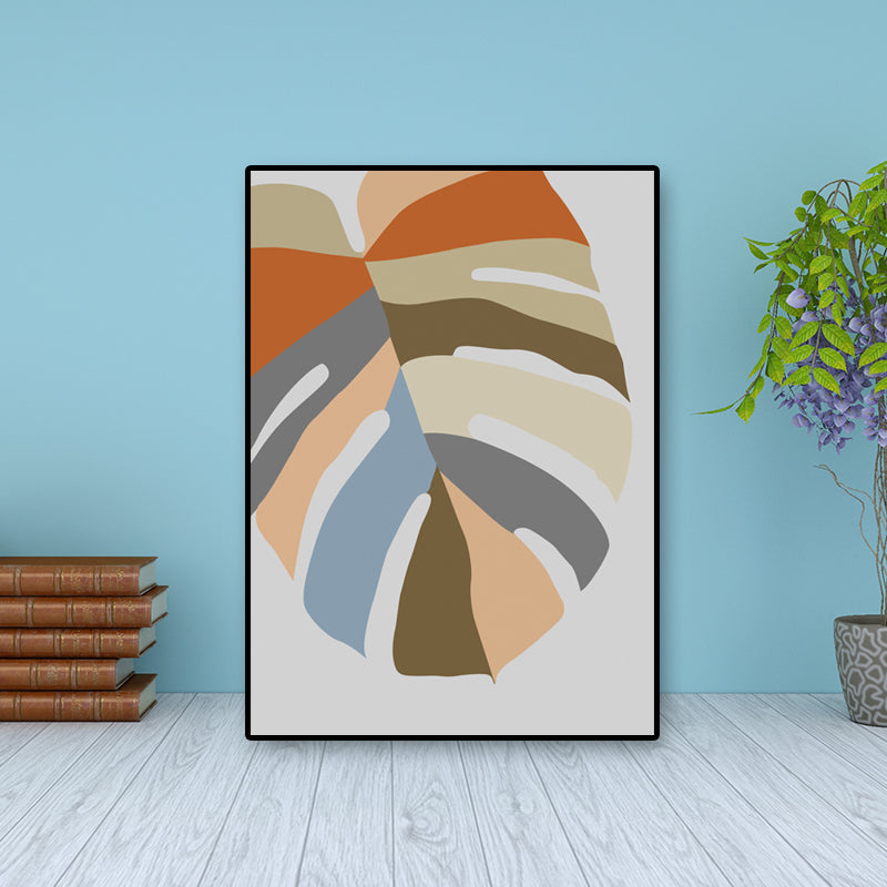 Illustration Botany Wall Art Print Cartoon Canvas Painting in Dark Color for Bedroom Grey Clearhalo 'Art Gallery' 'Canvas Art' 'Kids' Arts' 1653278