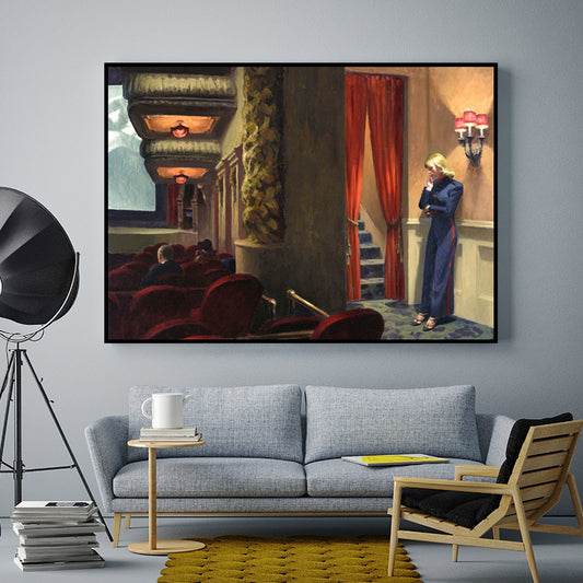 Red Assembly Hall Interior Canvas Textured Surface Wall Art for Sitting Room Red Clearhalo 'Art Gallery' 'Canvas Art' 'Traditional' Arts' 1653318
