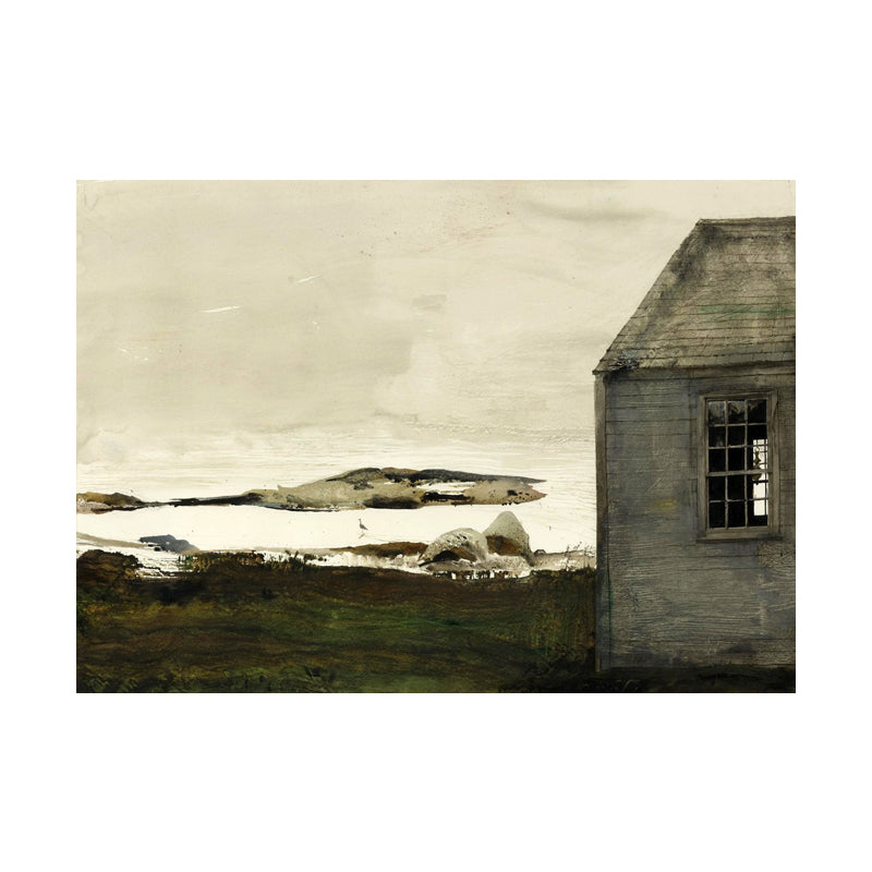 Farmhouse Landscape Painting Canvas Textured Black Wall Art Decor for Family Room Clearhalo 'Art Gallery' 'Canvas Art' 'Country Art Gallery' 'French Country' 'Rustic' Arts' 1653328