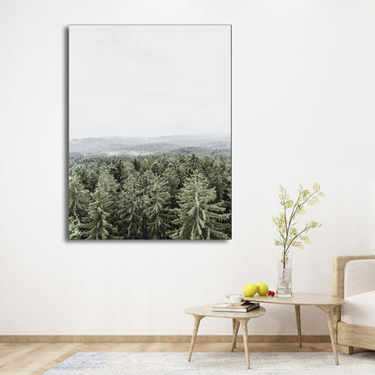 Tropix Forest Scenery Wall Art Canvas Textured Pastel Color Wall Decor for Living Room Green Clearhalo 'Art Gallery' 'Canvas Art' 'Coastal Art Gallery' 'Nautical' Arts' 1653401