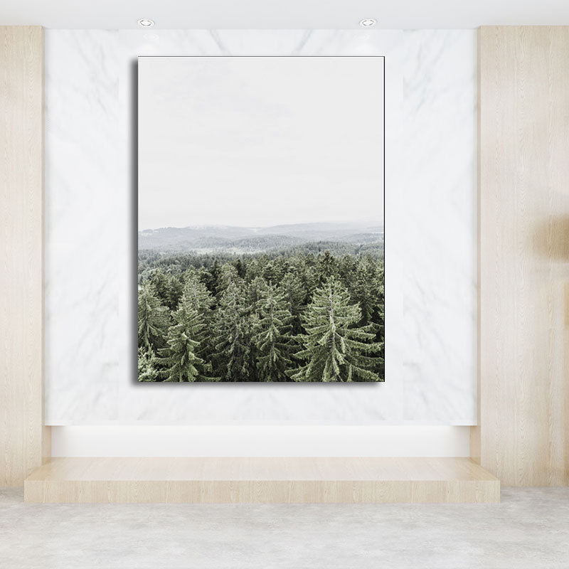 Tropix Forest Scenery Wall Art Canvas Textured Pastel Color Wall Decor for Living Room Clearhalo 'Art Gallery' 'Canvas Art' 'Coastal Art Gallery' 'Nautical' Arts' 1653402